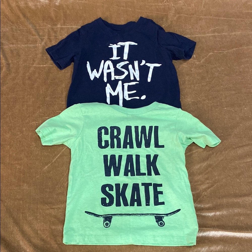 The Children's Place Blue and Green Short Sleeve Tees